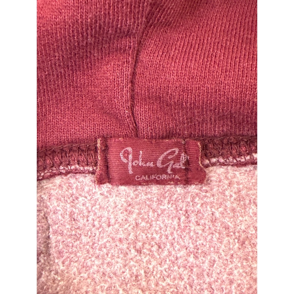 John Galt Brandy Melville Christy Boston Oversized Hoodie Burgundy Maroon 1Size - Picture 4 of 8